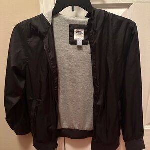Old Navy Black and Gray RainJacket